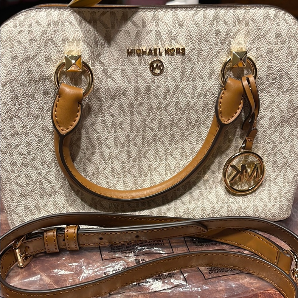 Michael Kors Tan and Brown Women's Bag